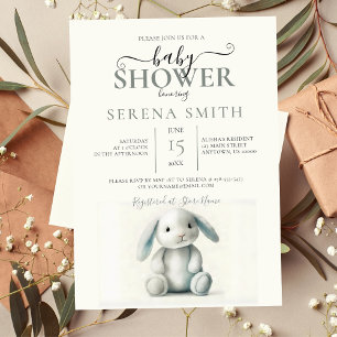 Muted getufft Bunny BABY SHOWER Einladung