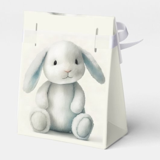 Muted getufft Bunny BABY SHOWER Geschenkschachtel (Rückseite)