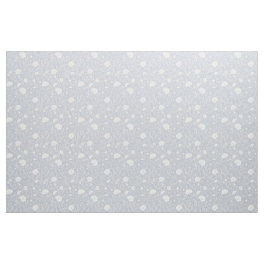 Muted Gray And White Wildflower Pattern Stoff (Fat Quarter (45,7 x 55,9 cm))