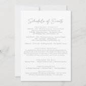 Muted Gray Simple Minimal Wedding Welcome Letter (Rückseite)