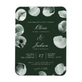 Muted Green Eucalyptus Scripted Modern Wedding Magnet (Vertikal)