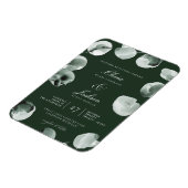 Muted Green Eucalyptus Scripted Modern Wedding Magnet (Linke Seite)