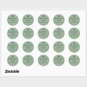 Muted Green Thank You Business Sticker  (Blatt)