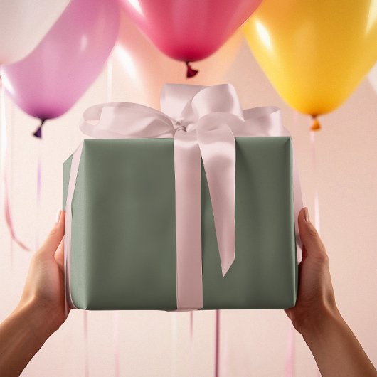 Muted Greenish Gray Geschenkpapier