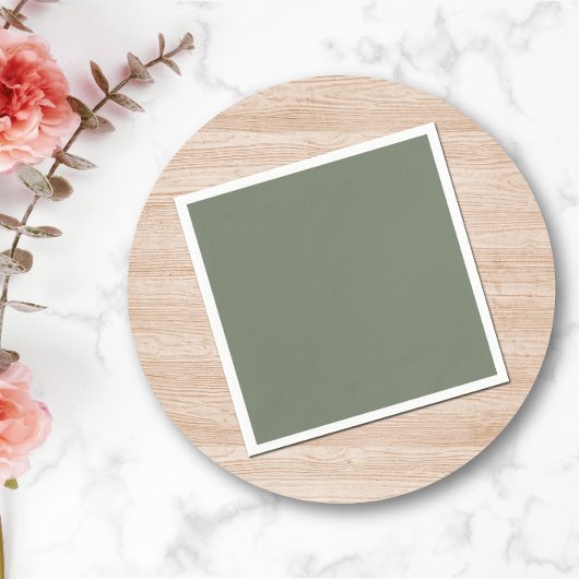 Muted Greenish Gray Serviette