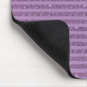 Muted Mulberry Glitter Style Horizontal Stripes Mousepad (Ecke)
