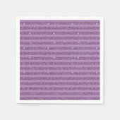 Muted Mulberry Glitter Style Horizontal Stripes Serviette (Vorderseite)