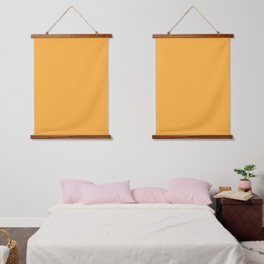 Muted Orange Background Texture for Web and Print Wandteppich Mit Holzrahmen (Schlafzimmer)