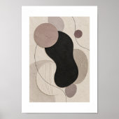 Muted Orbit | Minimal Abstract Plaster Art Print Poster (Vorne)