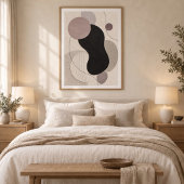 Muted Orbit | Minimal Abstract Plaster Art Print Poster