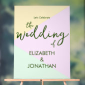 Muted Pastel Geometric Wedding Acrylschild (Neutral)