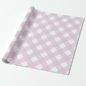 muted pastel pink white gingham plaid print geschenkpapier (Ungerollt)