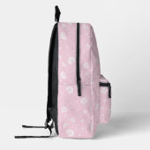 Muted Pink And White Wildflower Pattern  Bedruckter Rucksack (Links)