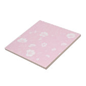 Muted Pink And White Wildflower Pattern Fliese (Seite)