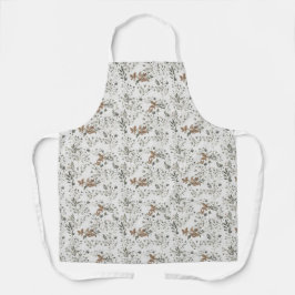 Muted Poinsettas All-Over Print Apron Schürze