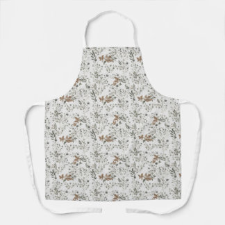 Muted Poinsettas All-Over Print Apron Schürze