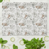 Muted Poinsettas Kitchen Towel Geschirrtuch (Gefaltet)