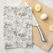 Muted Poinsettas Kitchen Towel Geschirrtuch (Viertel Falte)