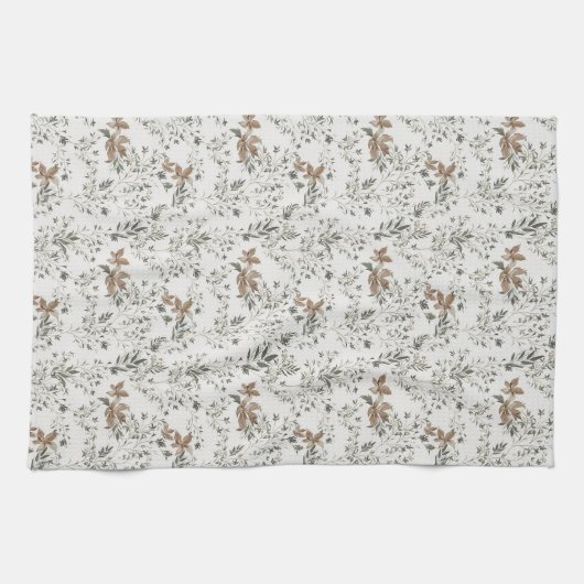 Muted Poinsettas Kitchen Towel Geschirrtuch (Horizontal)