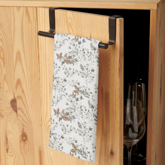 Muted Poinsettas Kitchen Towel Geschirrtuch (Drittel gefaltet)