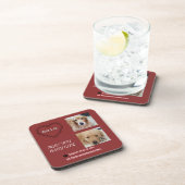 Muted Red Memory Tribute Getränkeuntersetzer (Rechte Seite)