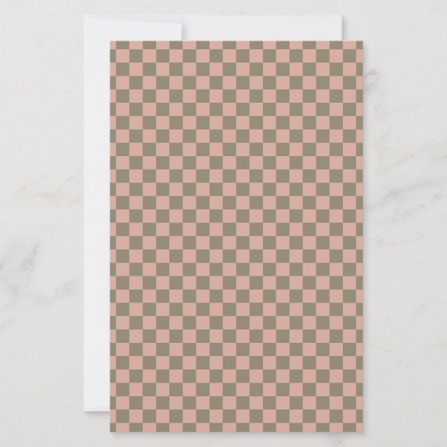 Muted Rose & Sage Checkered Small Scrapbook Paper (Vorderseite)