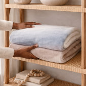 Muted Sky Wash Sherpa Blanket Sherpadecke