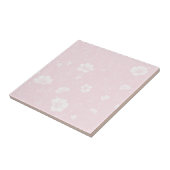Muted Soft Pink And White Wildflower Pattern Fliese (Seite)