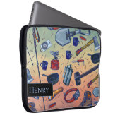 Muted Sunrise Camping Gear Pattern  Laptopschutzhülle (Vorne Rechts)