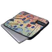 Muted Sunrise Camping Gear Pattern  Laptopschutzhülle (Vorne Knopf)