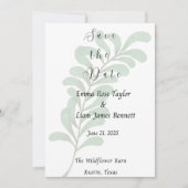 Muted Vines Save the Date Card Einladung (Vorderseite)