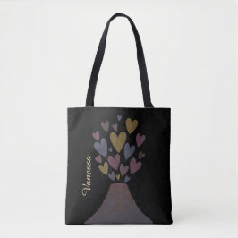 Muted Volcano Hearts Tote Bag – Customizable Gift Tasche