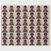 MutedColor Afrofuturist Kings Geschenkpapier (Flach)