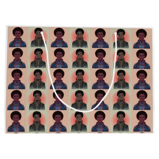 MutedColor Afrofuturist Kings Große Geschenktüte (Rückseite)