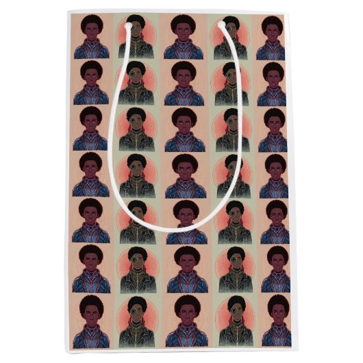 MutedColor Afrofuturist Kings Mittlere Geschenktüte (Vorderseite)