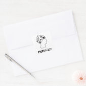 MuteHead-Aufkleber Quadratischer Aufkleber (Umschlag)