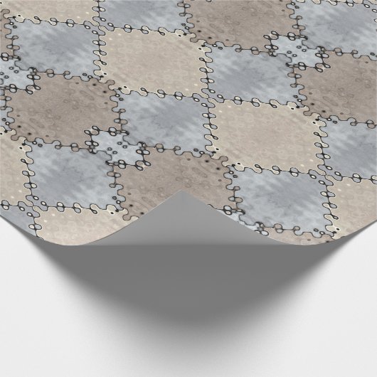 Mutes Erdtonmuster Geschenkpapier (Ecke)