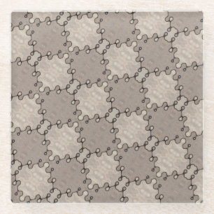 Mutes Erdtonmuster Glasuntersetzer