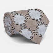 Mutes Erdtonmuster   Krawatte (Gerollt)