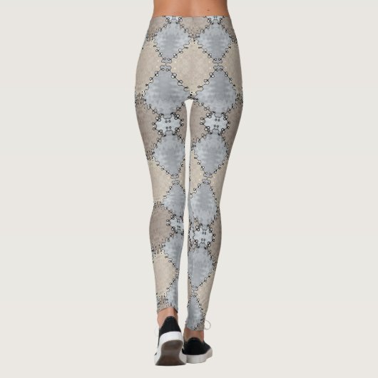 Mutes Erdtonmuster Leggings (Rückseite)