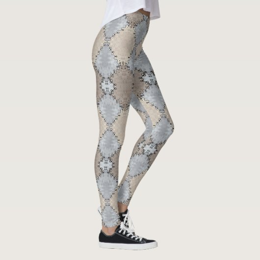 Mutes Erdtonmuster Leggings (Rechts)