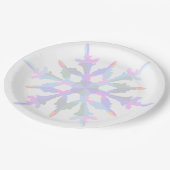 Mutes Harlequin Snowflake Melaminplatte Pappteller (Schrägansicht)