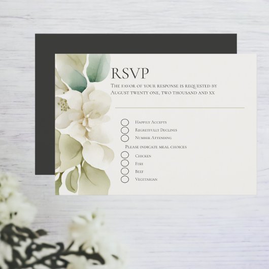 Mutete Grünfolienhochzeit RSVP Karte