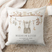 Mutete neutrale Boho Baby Boy Kinderzimmer Geburts Kissen (Decke)