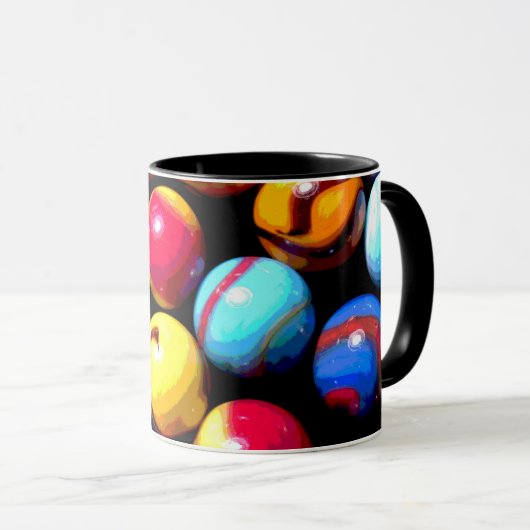 Muti-farbige Marmorkaffee-Tasse Tasse (VorderseiteRechts)