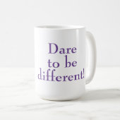Mutig Anders Violetter Zebra Becher Kaffeetasse (VorderseiteRechts)