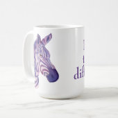 Mutig Anders Violetter Zebra Becher Kaffeetasse (Vorderseite Links)