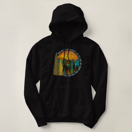 Mutig attraktiv in den Wald gehe ich wandern Hoodie (Design vorne)