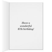 Mutig, blau, Imitat-Gold87. Geburtstag mit (Innen (Rechts))