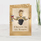 mutig fabelhaft für ihren Glitzer Ethnic Geburtsta Karte (Vorderseite)